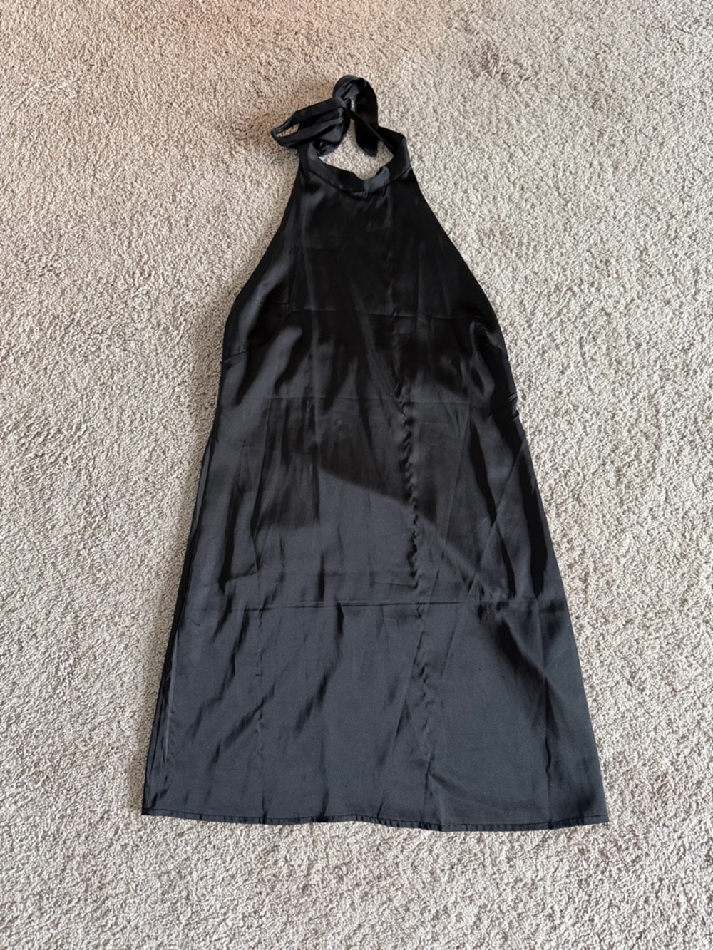 PrettyLittleThing Black Halter Mini Dress